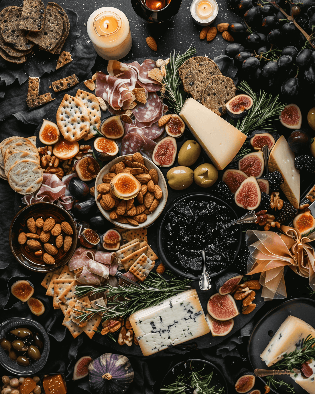 🎃 The Midnight Board: A Hauntingly Beautiful Halloween Charcuterie with Black Garlic