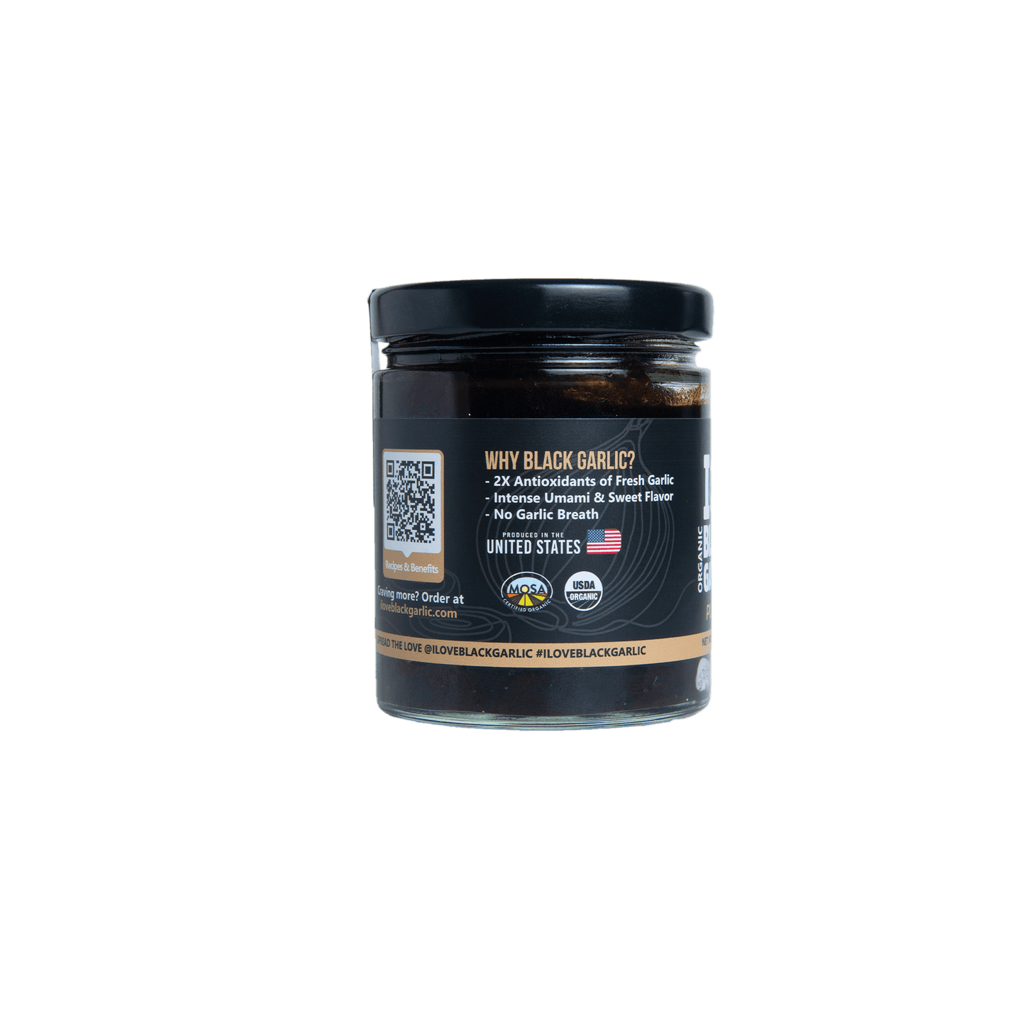 Organic Black Garlic Purée – 7 oz Jar | Rich Umami Flavor | Slow-Fermented | USA-Made | Vegan & Gluten-Free - I Love Black Garlic