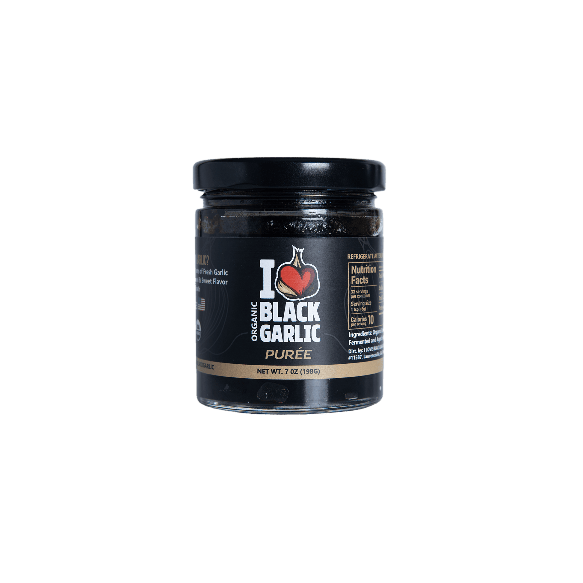 Organic Black Garlic Purée – 7 oz Jar | Rich Umami Flavor | Slow-Fermented | USA-Made | Vegan & Gluten-Free - I Love Black Garlic